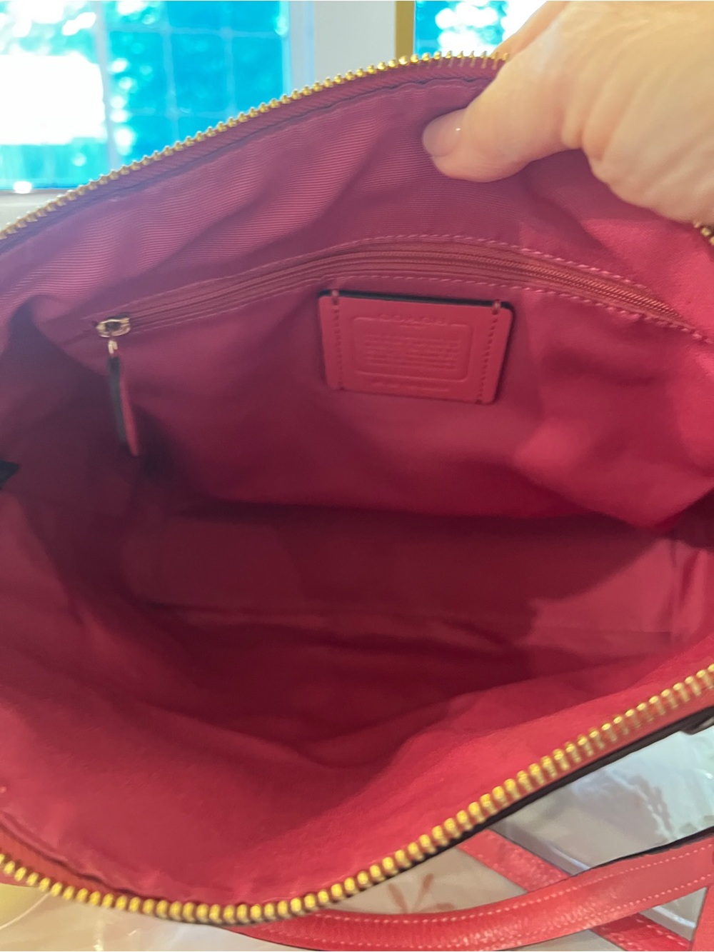 Coach Kacey Satchel C6229 Rouge Pink Pebble Leather Crossbody $378 MSRP - Picture 7 of 8